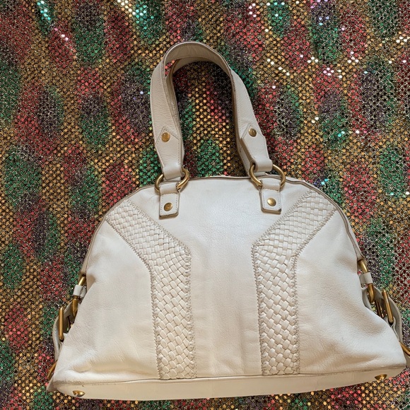 Yves Saint Laurent Ivory satchel Leather Handbag - Picture 2 of 8